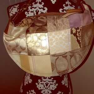 Beautiful cross stitch Coach purse